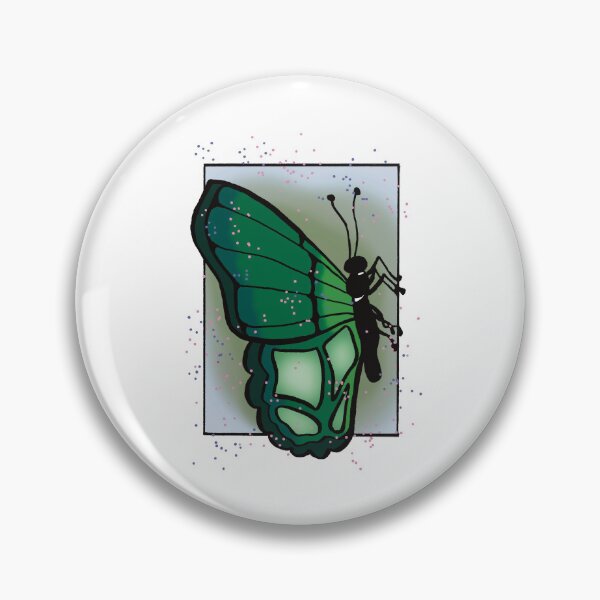 Item preview, Windswept Comic Art - Green Butterfly with Green Background designed and sold by Jeanna’s Designs.
