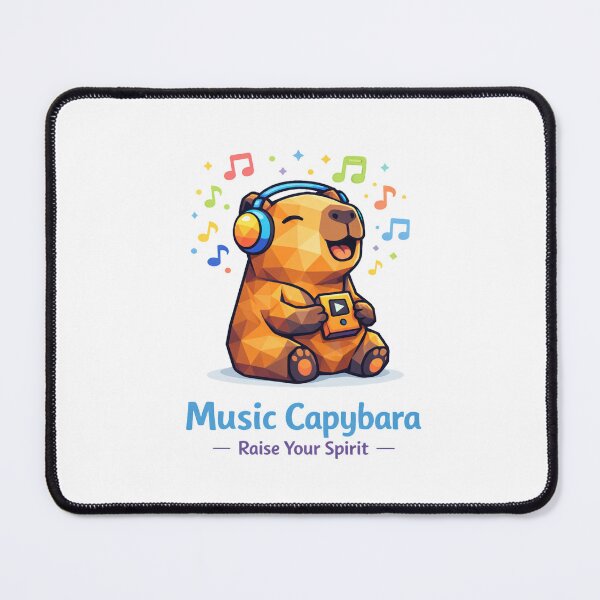 Item preview, Music Capybara - Raise Your Spirit designed and sold by PrimalGeometry.