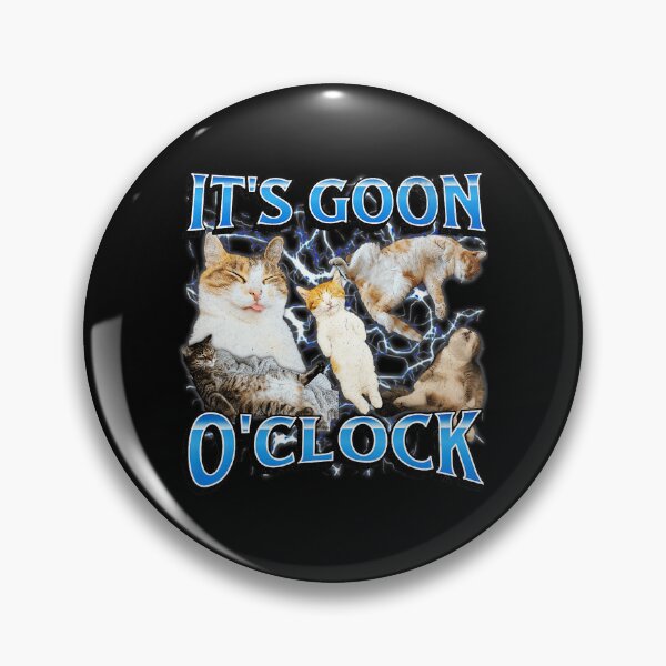 Item preview, It’s Goon O’Clock Funny Cat Meme Collage designed and sold by tadmercado.