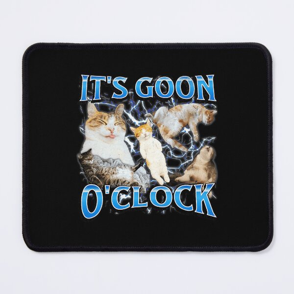 Item preview, It’s Goon O’Clock Funny Cat Meme Collage designed and sold by tadmercado.