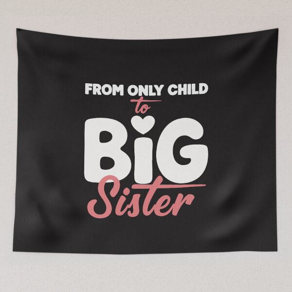 Item preview, From Only Child to Big Sister – Cute Girls Pregnancy Reveal Announcement designed and sold by kiralynstration.
