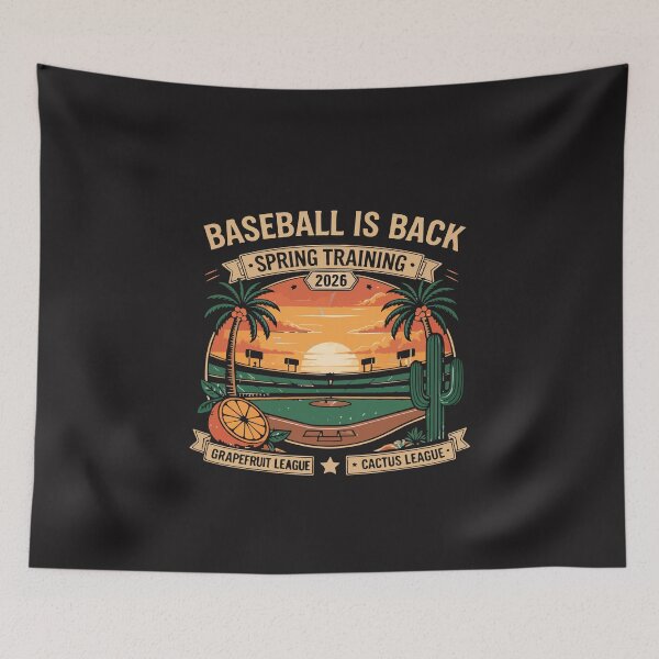 Item preview, Spring Training Baseball Is Back 2026 Retro Stadium Sunset Vintage designed and sold by kiralynstration.