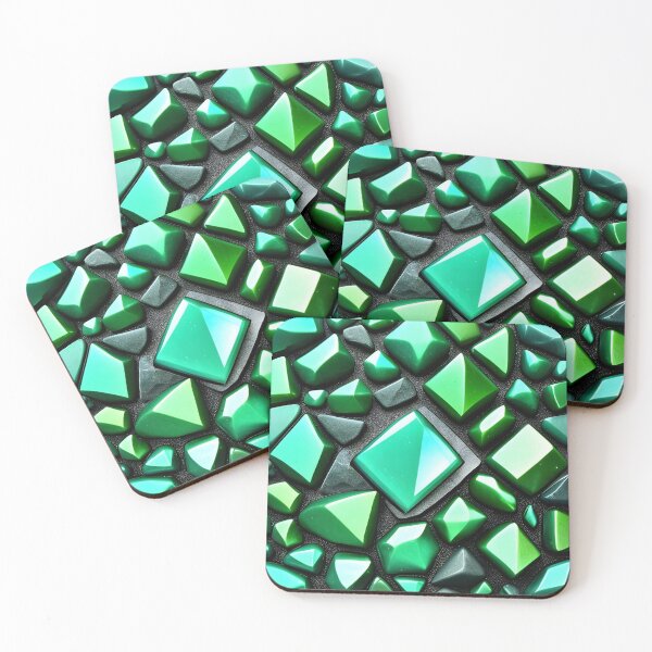 Item preview, Green Crystal Geometric Pattern Art designed and sold by astersgraphics.