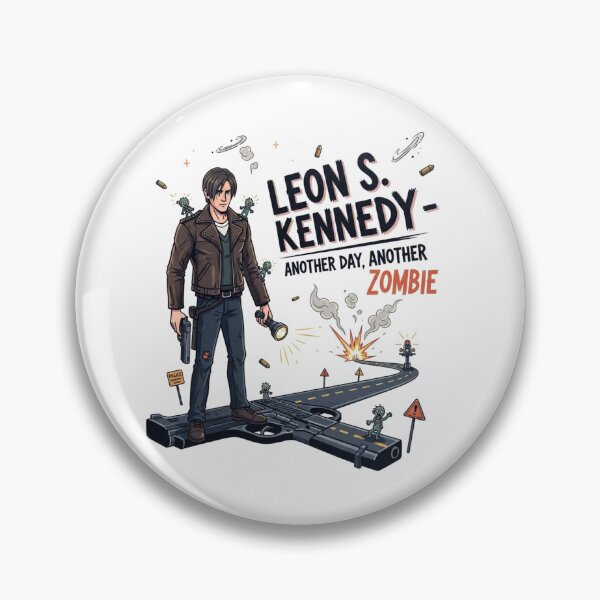 Item preview, Leon Kennedy Another Day Another Zombie Funny Meme designed and sold by VitalDesigner.