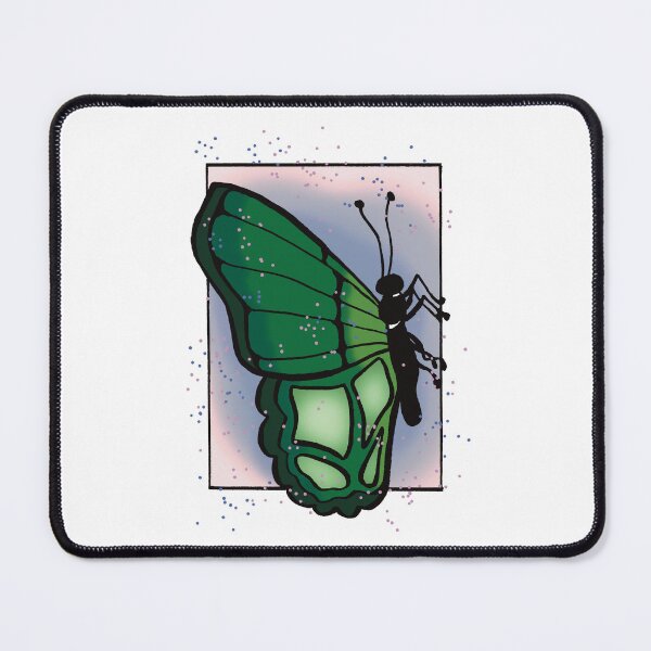Item preview, Windswept Comic Art - Green Butterfly with Blue and Pink Background designed and sold by Jeanna’s Designs.