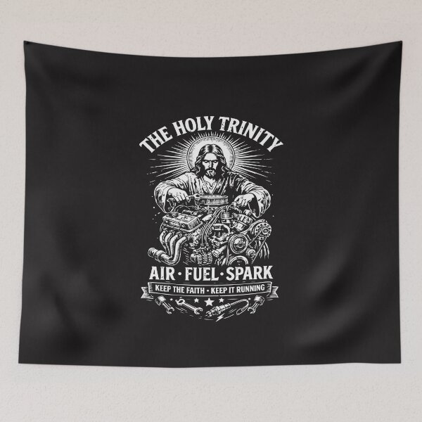 Item preview, Holy Trinity Air Fuel Spark Funny Mechanic Faith Car Humor designed and sold by kiralynstration.
