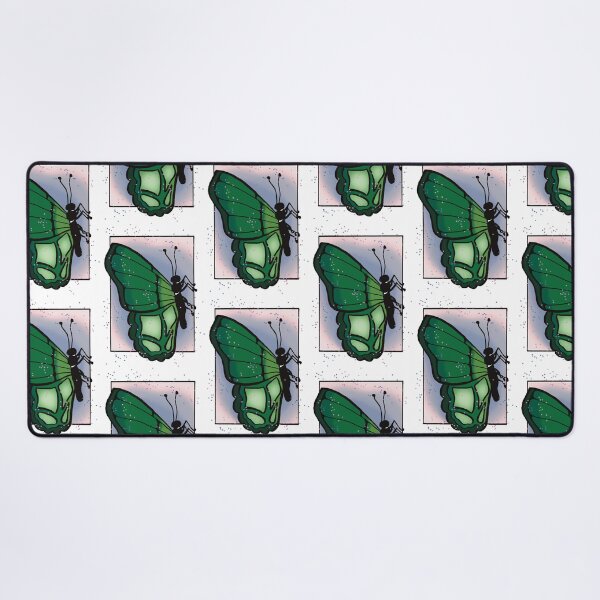 Item preview, Windswept Comic Art - Green Butterfly with Blue and Pink Background designed and sold by Jeanna’s Designs.