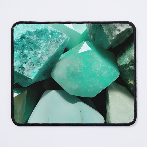 Item preview, Emerald Gemstone Geometric Crystal Pattern designed and sold by astersgraphics.