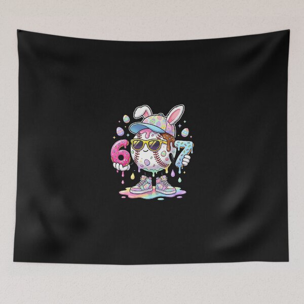 Item preview, Easter Bunny Baseball Ice Cream Drip 67 designed and sold by Imalyanmani.
