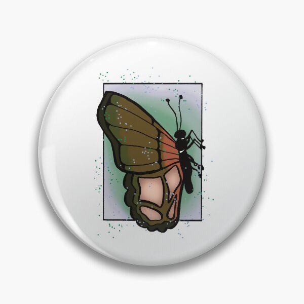 Item preview, Windswept Comic Art - Orange Butterfly with Green Background designed and sold by Jeanna’s Designs.