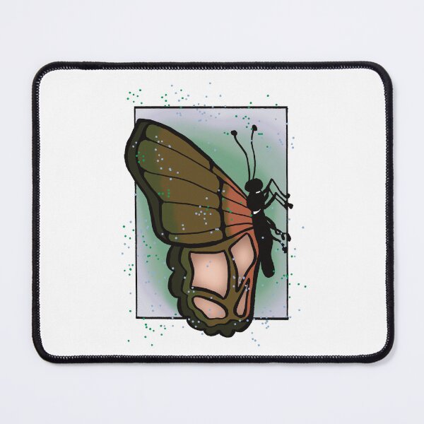 Item preview, Windswept Comic Art - Orange Butterfly with Green Background designed and sold by Jeanna’s Designs.