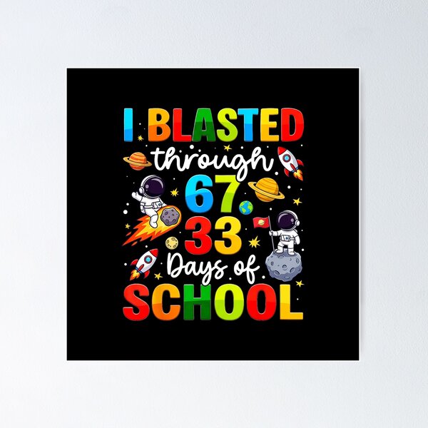 Item preview, I Blasted 67+33 Days of School Funny Space Math  designed and sold by gladysenglish.