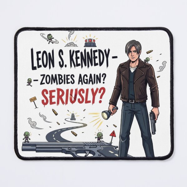 Item preview, Leon Zombie Again Funny Meme designed and sold by VitalDesigner.
