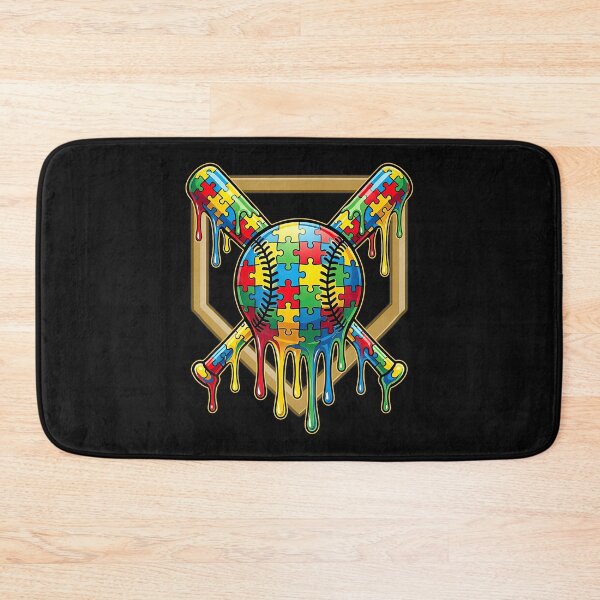 Item preview, Puzzle Piece Baseball Icecream Drip Autism Awareness designed and sold by Imalyanmani.