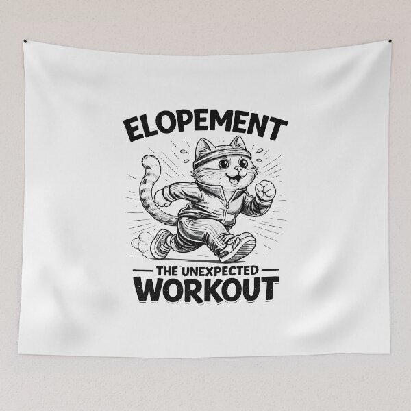 Item preview, Elopement The Unexpected Workout Cat  designed and sold by JODYSMORGAN.