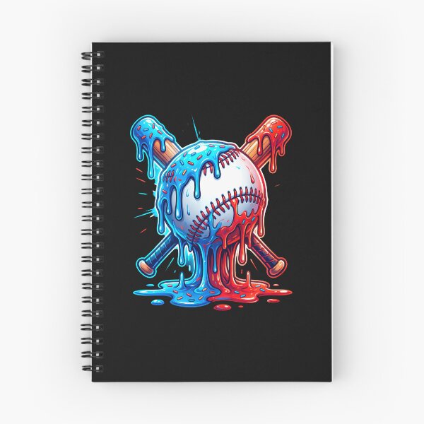 Item preview, Baseball Drip Ice Cream Bright Crossed Bat Melt designed and sold by Imalyanmani.