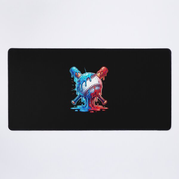 Item preview, Baseball Drip Ice Cream Bright Crossed Bat Melt designed and sold by Imalyanmani.