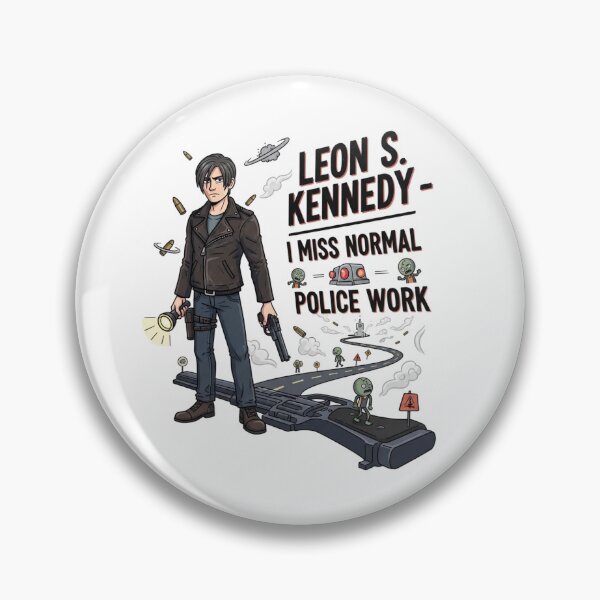 Item preview, Leon Kennedy Miss Normal Police Work Funny Meme designed and sold by VitalDesigner.