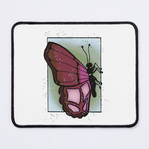 Item preview, Windswept Comic Art - Pink Butterfly with Green Background designed and sold by Jeanna’s Designs.