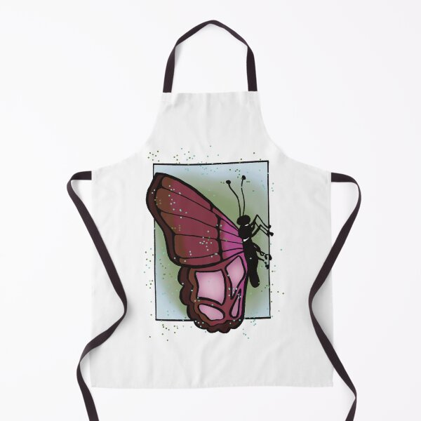 Item preview, Windswept Comic Art - Pink Butterfly with Green Background designed and sold by Jeanna’s Designs.