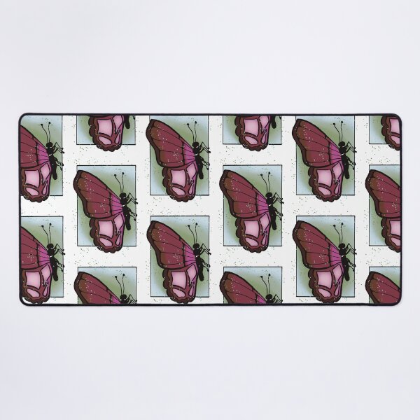 Item preview, Windswept Comic Art - Pink Butterfly with Green Background designed and sold by Jeanna’s Designs.