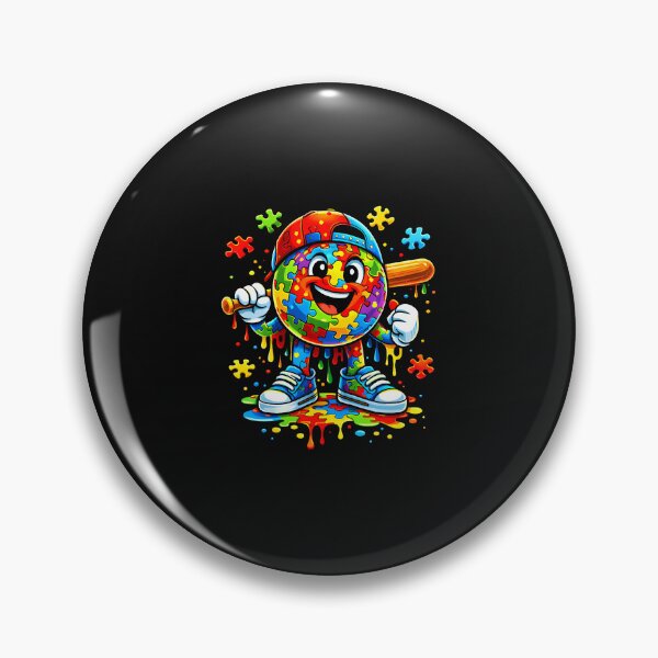Item preview, Autism Awareness Baseball Ice Cream Drip designed and sold by Imalyanmani.