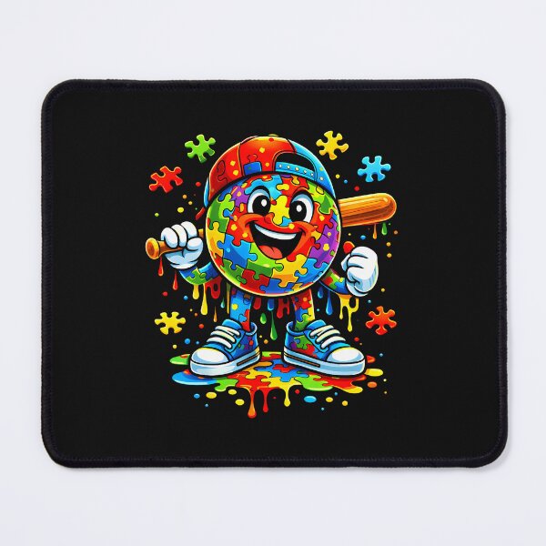 Item preview, Autism Awareness Baseball Ice Cream Drip designed and sold by Imalyanmani.