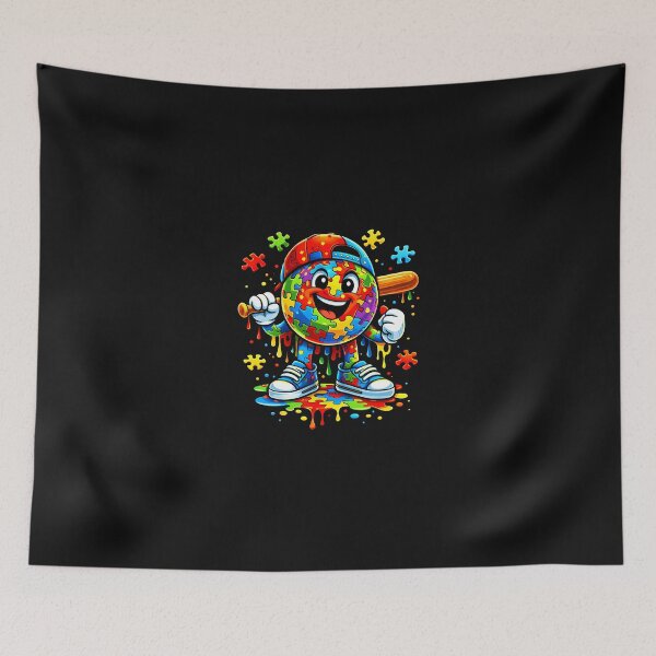 Item preview, Autism Awareness Baseball Ice Cream Drip designed and sold by Imalyanmani.