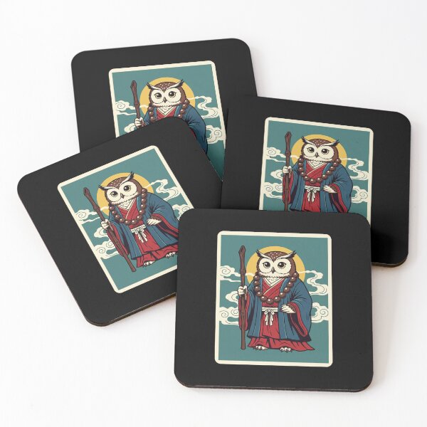 Item preview, Zen Owl Monk Japanese Style Illustration designed and sold by JordynLadukeg65.