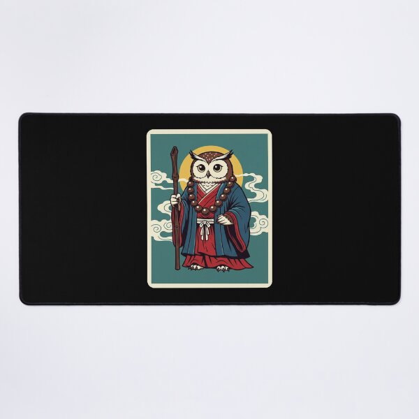 Item preview, Zen Owl Monk Japanese Style Illustration designed and sold by JordynLadukeg65.