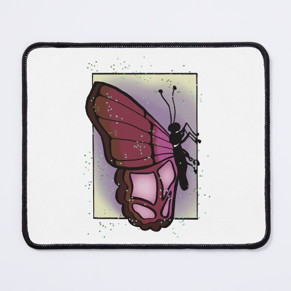 Item preview, Windswept Comic Art - Pink Butterfly with Purple and Yellow Background designed and sold by Jeanna’s Designs.