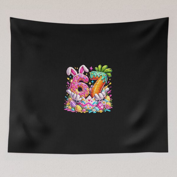 Item preview, Easter Eggs Funny Bunny Six Seven 67 Memes designed and sold by Imalyanmani.