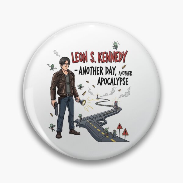 Item preview, Leon Kennedy Another Day Another Apocalypse Funny Meme designed and sold by VitalDesigner.