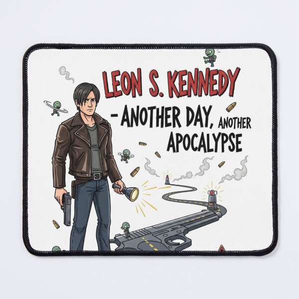 Item preview, Leon Kennedy Another Day Another Apocalypse Funny Meme designed and sold by VitalDesigner.