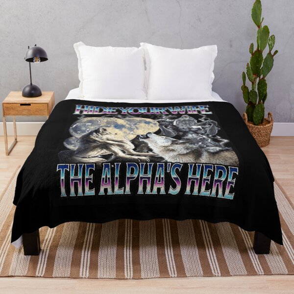 Item preview, Hide Your Wife The Alpha’s Here Funny Werewolf Wolf Meme designed and sold by tadmercado.