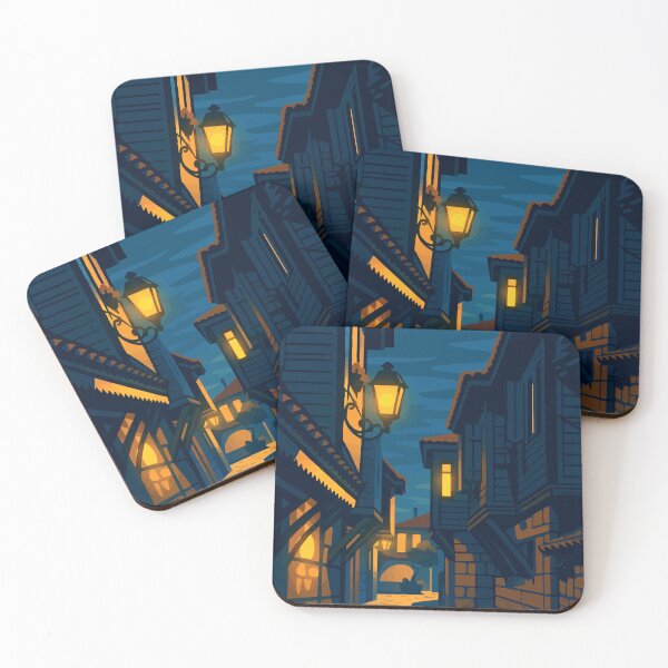 Item preview, Nessebar - Nighttime Old Town Alley designed and sold by darekkocurek.