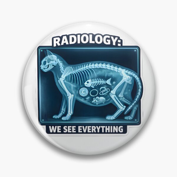 Item preview, Radiology We See Everything – Funny Veterinary X-Ray Humor Vet Tech Sticker designed and sold by Bettybee00.