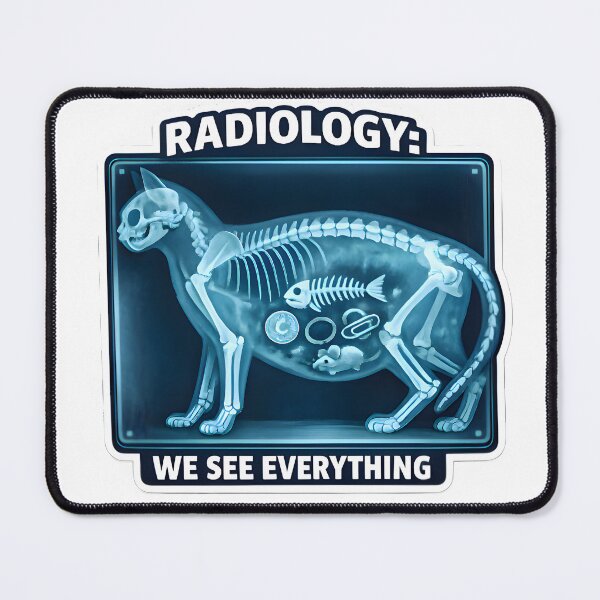 Item preview, Radiology We See Everything – Funny Veterinary X-Ray Humor Vet Tech Sticker designed and sold by Bettybee00.