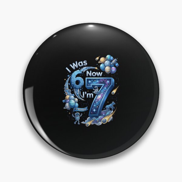 Item preview, I Was 6 Now I'M 7 7Th Birthday 67 Astronaut Space designed and sold by Imalyanmani.