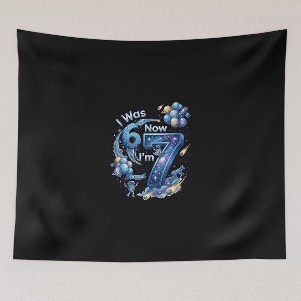 Item preview, I Was 6 Now I'M 7 7Th Birthday 67 Astronaut Space designed and sold by Imalyanmani.