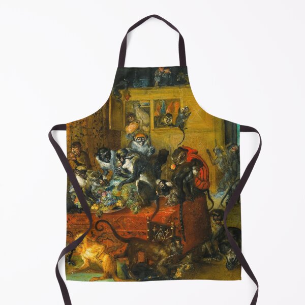 Item preview, Jan Brueghel Monkeys Feasting Singerie Classic Fine Art designed and sold by TheSoulOfArt.