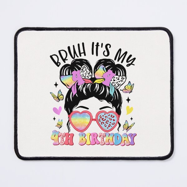 Item preview, Bruh Its My 4Th Birthday Messy Bun 4 Years Old designed and sold by Imalyanmani.
