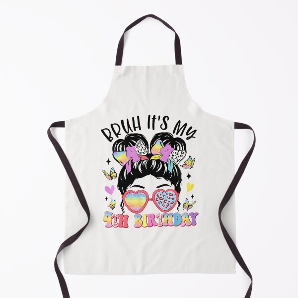 Item preview, Bruh Its My 4Th Birthday Messy Bun 4 Years Old designed and sold by Imalyanmani.