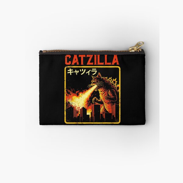 Item preview, Catzilla Fire Breathing Cat Monster Retro Illustration designed and sold by titanlevi.