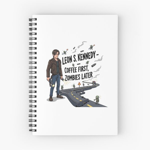 Item preview, Leon Kennedy Coffee First Funny Meme designed and sold by VitalDesigner.