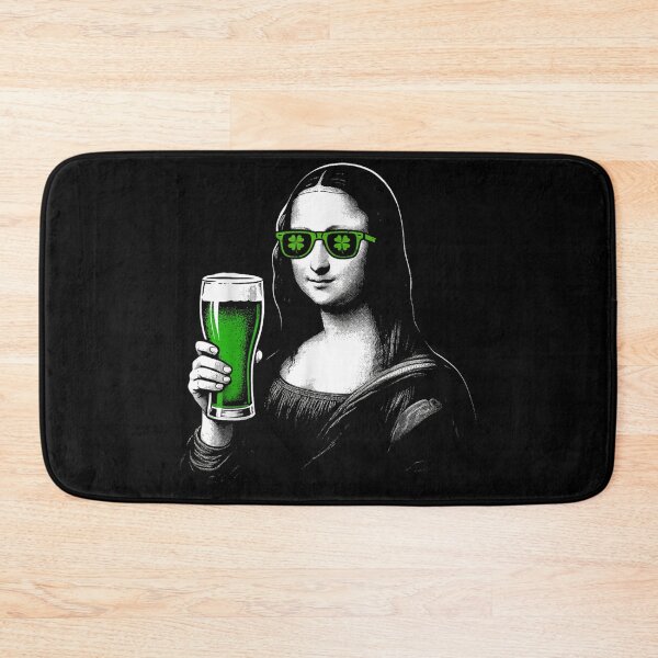Item preview, Mona Lisa Drinking Green Beer Funny St Patricks Day Art Parody Shirt designed and sold by YubitaLeLe.