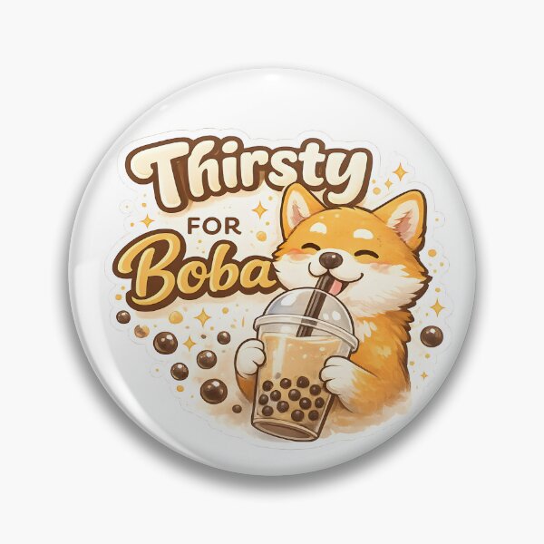 Item preview, Cute Shiba Inu Thirsty Boba Tea designed and sold by giachem99.