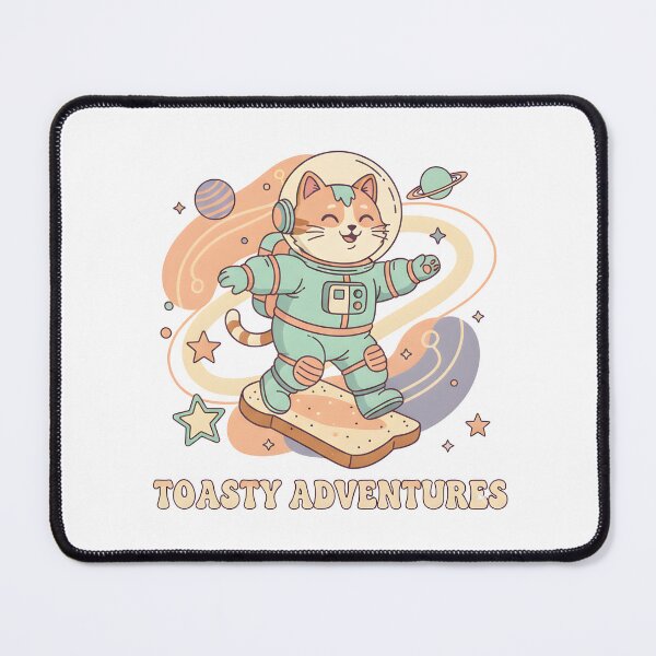 Item preview, Toasty Adventures: Kawaii Space Cat Surfing on Toast designed and sold by dreephic22.