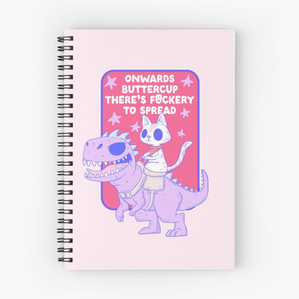 Item preview, Funny Cat Riding Dinosaur - Onwards Buttercup designed and sold by Jess.a.creates.