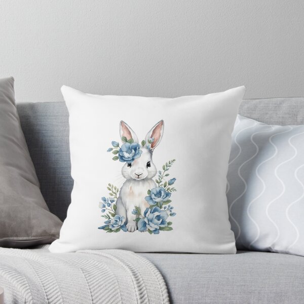 Item preview, Blue blossom bunny designed and sold by ArtByMirela.
